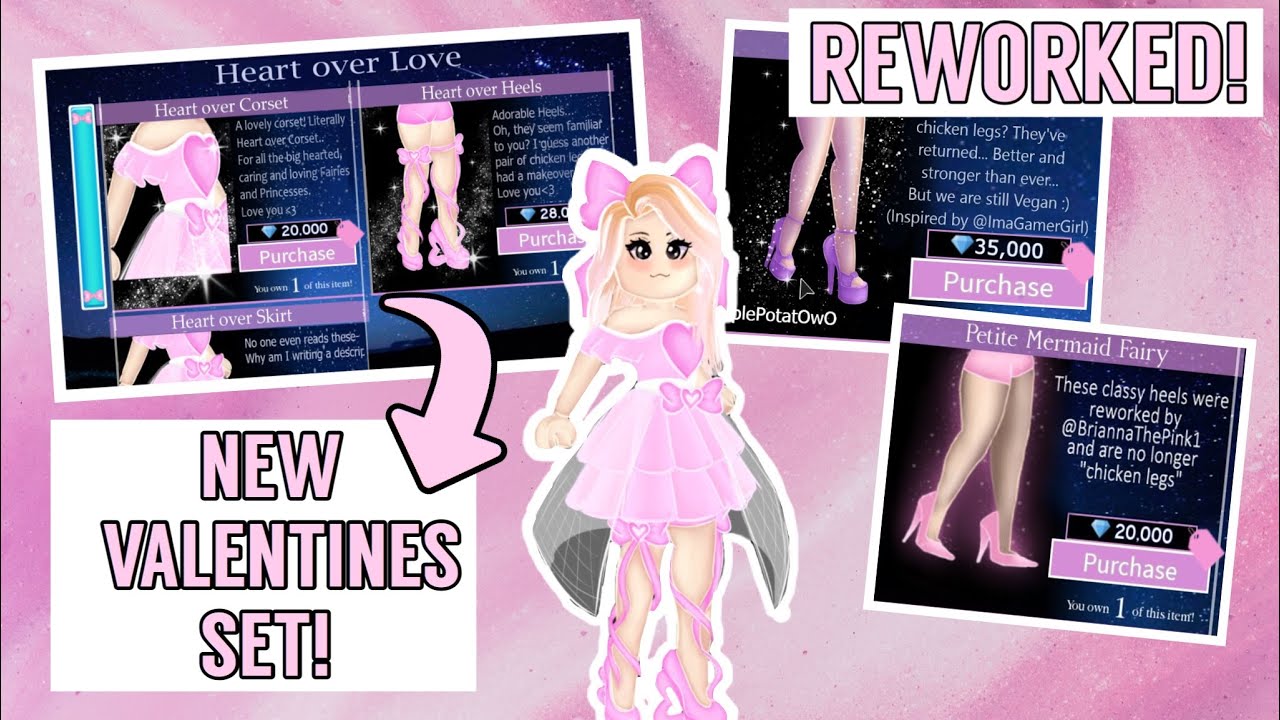 All Of The Chicken Leg Heels Are Now Reworked New Heart Over Love Valentines Day Set Rh Tea Youtube - chicken leg roblox