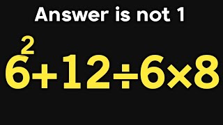 6²+12÷6×8 = ❓ / Is your math brain ready for this challenge / PEMDAS rules question 