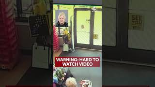 Video shows woman throw dog on concrete sidewalk