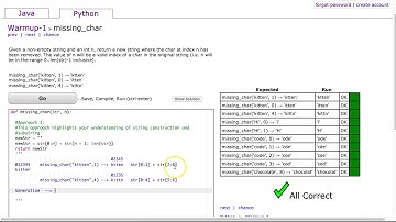 Codingbat - missing_char (Python)