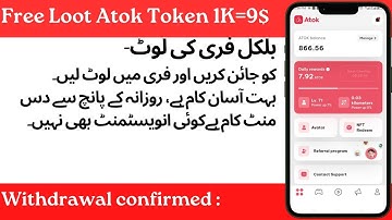 Atok Earning App Guide|Atok App Withdrawal Proof| Atok Working|Atok Mining 2025