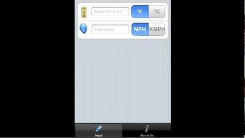 Wind-Chill Index iOS App Video