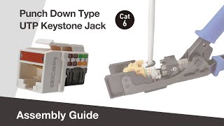 How To Assemble Cat6 Utp 90 Degree Cable Tie-Free Rj45 Keystone Jacks By 2 In 1 Hand Tool?