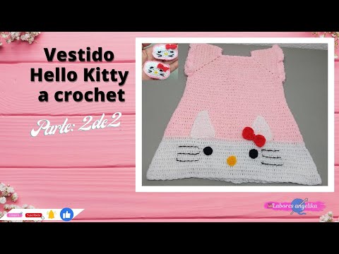 Hello Kitty crochet dress part 1 - YouTube