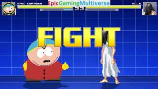 Ella Vs Eric Cartman From The South Park Series In A Mugen Match Battle Fight