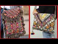 Beautiful mirror work embroidered hand bag designs