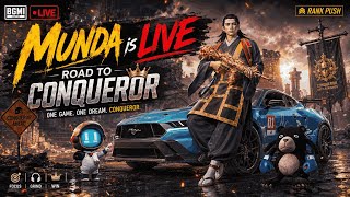 BGMI LIVE CONQUEROR LOBBY Road to 500 ❤️ | Rank Push | MUNDAisLIVE | IPAD PRO