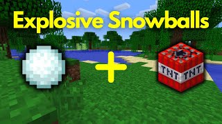 How To Make Explosive Snowballs On Minecraft Using Commands!