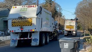 121 Disposal Kenworth & Freightliner heil python side loader garbage trucks in Alabama 