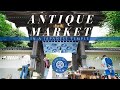 Antique market flea market in a temple in japan