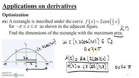 Maximizing area - Optimization using Derivatives
