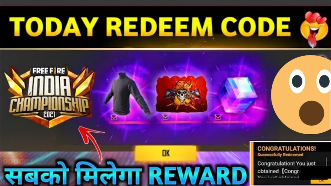 Free Fire Redeem Code Today 14 September Black t shirt Redeem Code