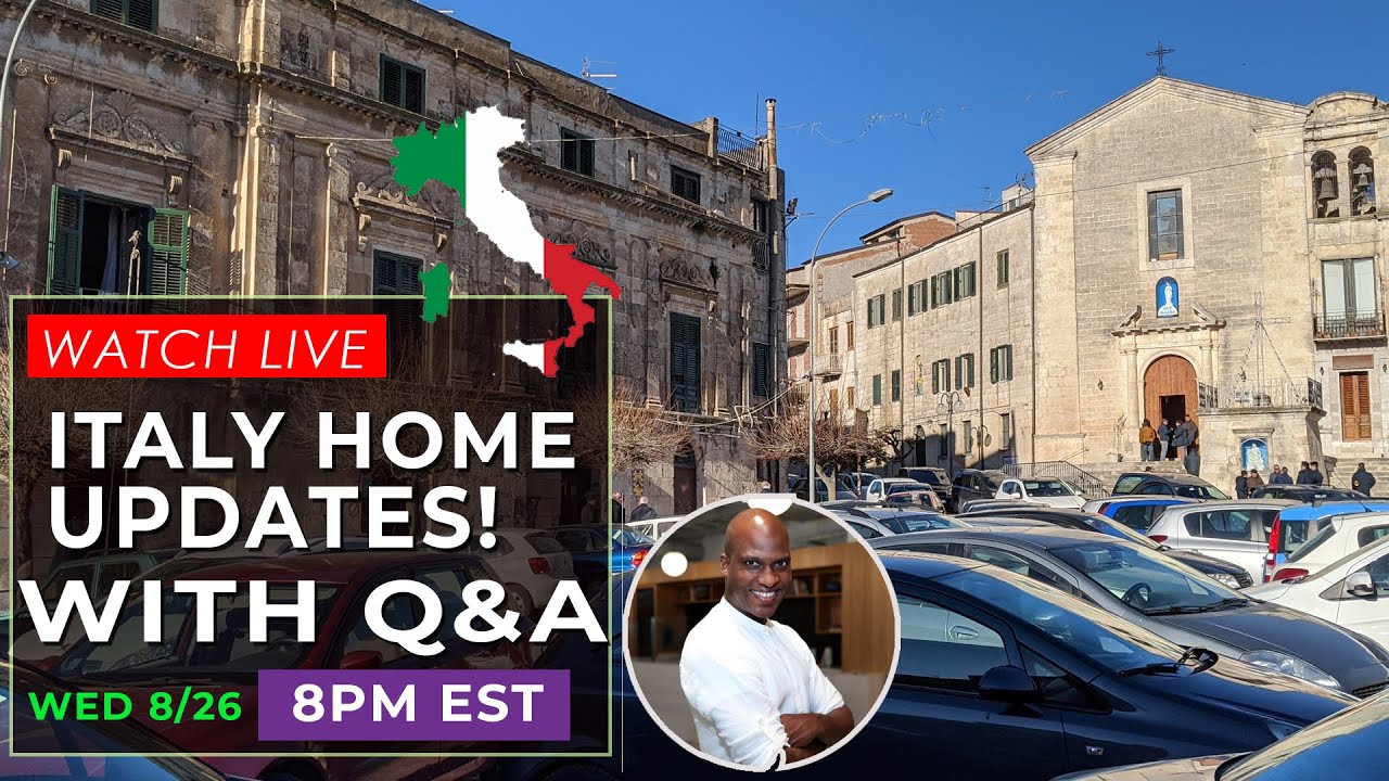 Cheap 1 Dollar Houses In Italy Live Updates with Q&A Episode 6