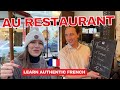 Do you understand all this french menu  real french conversation at the restaurant subtitles