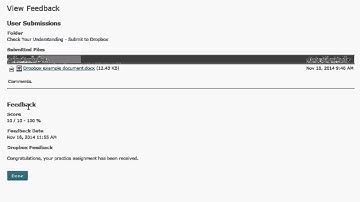 PCCVT0011 Viewing D2L Dropbox Feedback