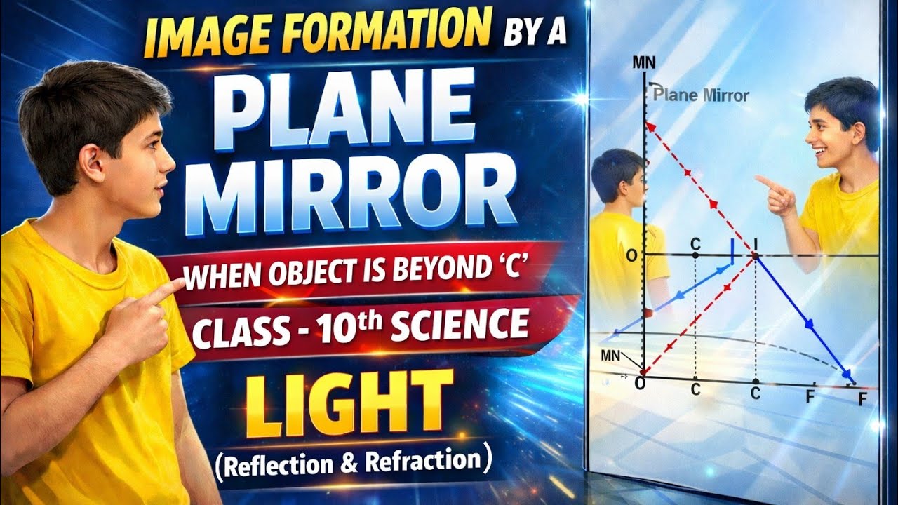 Class-10th Chapter-Light Topic-Image Formation by a Concave Mirror When Object is at "Beyond C"