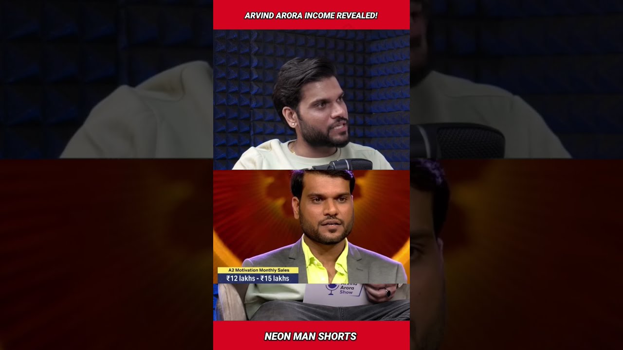 YouTuber Arvind Arora In Shark Tank INCOME REVEALED A2 Motivation Facts Shorts