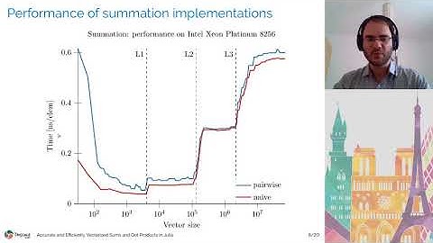 JuliaCon 2020 | Accurate and Efficiently Vectorized Sums and Dot Products | François Févotte
