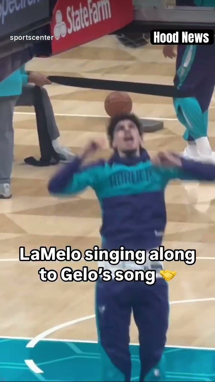 LaMelo singing along to Gelo’s song #hoodnews #lameloball #gelo #tweaker #newsong #ballbrothers #NBA