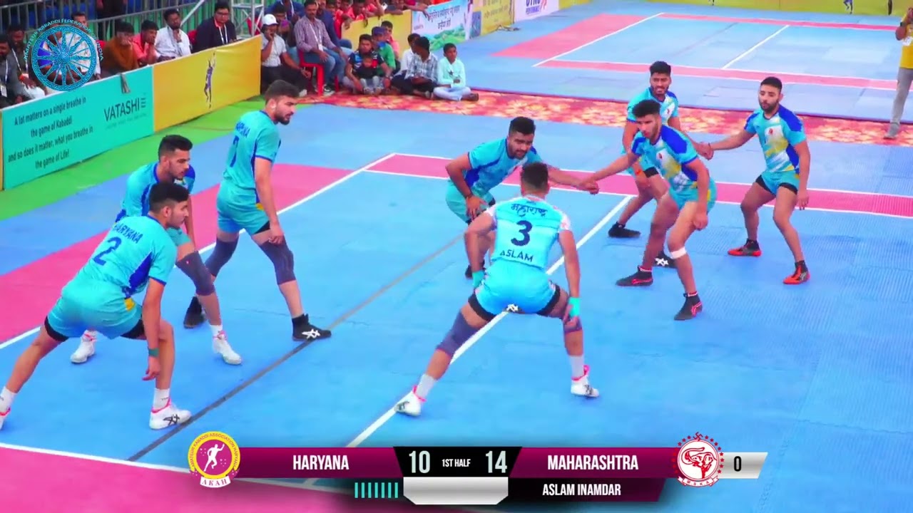 SEMI FINAL -HARYANA VS MAHARASHTRA 70TH SENIOR NATIONAL AHAMADNAGAR KABADDI MATCH 2024