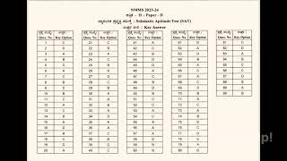 Nmms Department Key Answers 2024