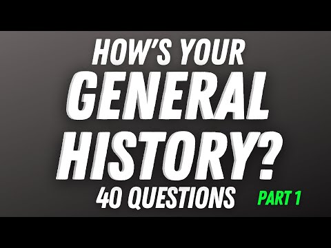 Can You Answer These History Questions? | 40 Questions on World History | Trivia Quiz #1