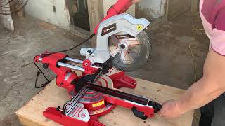 My First Miter Saw - Einhell TE-SM 254 DUAL - Assembly, Adjusting, Test Cuts - Woodworking