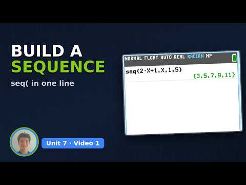 TI-84 Evo – Sequences on the Home Screen: seq( and Ans | Algebra 2 Unit 7 with Jonah