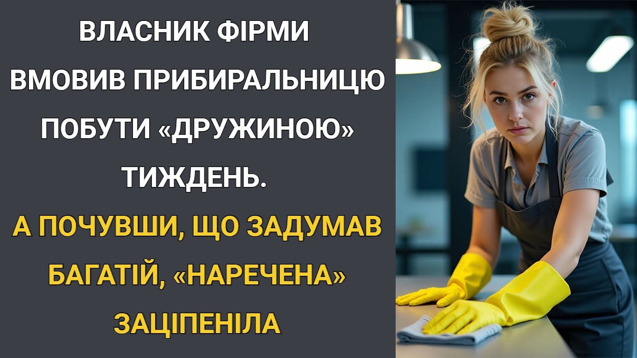 Власник фірми вмовив прибиральницю побути дружиною тиждень... А почувши, що задумав багатій...