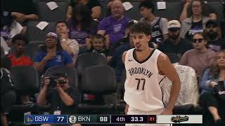Egor Dëmin with the windmill dunk off the steal, and the 3 by Ben Saraf prior to.