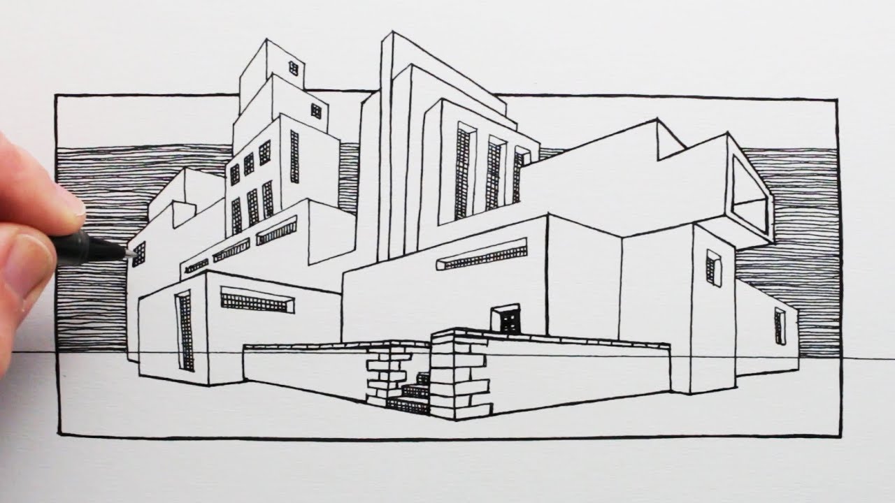 23 Cool Sketch drawings of buildings for Learning