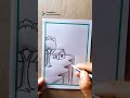 Drawing a Beautiful Scenery in a Simple Way #rongdhonuartanddrawing #art #shorts