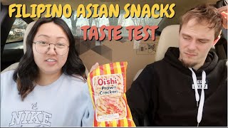 European Boyfriend Tries Asian Snacks!