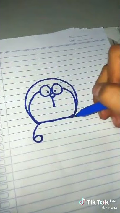 video cara gambar doraemon