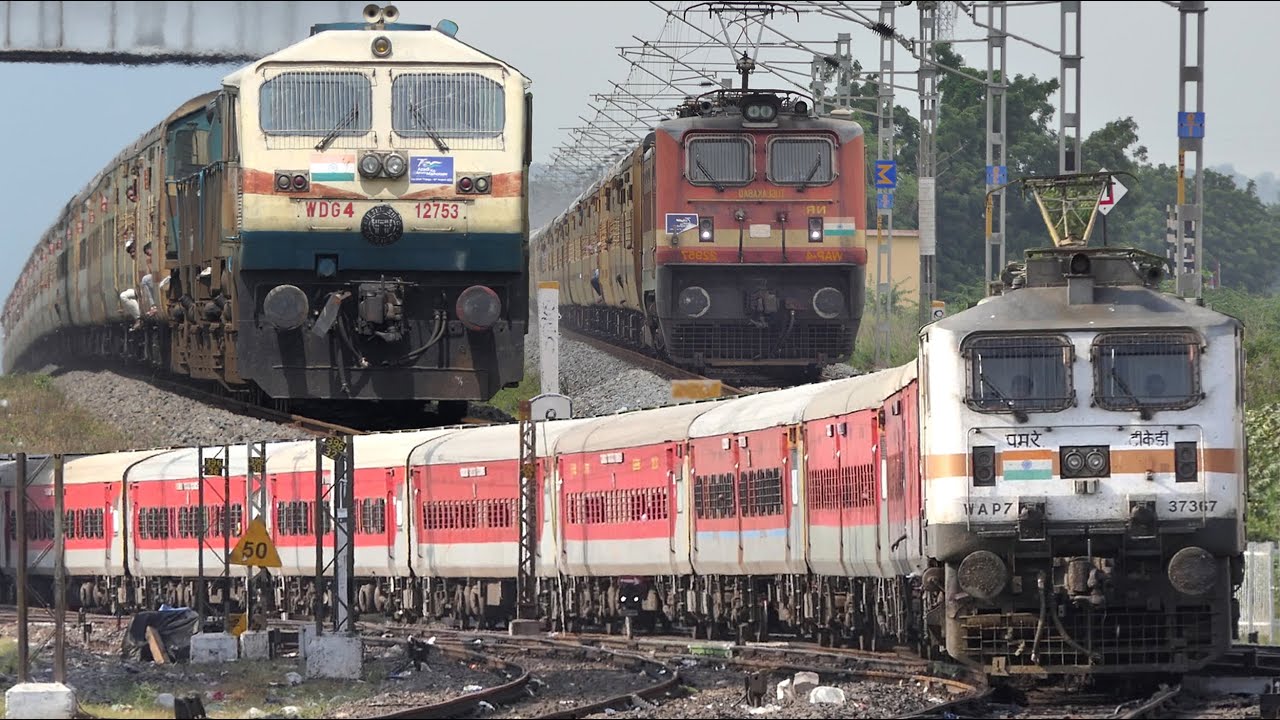 [13 in 1] Outstanding Mega OFFLINK Trains at Sharp Curves | Diesel Trains vs Electric Trains | I R