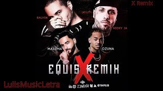 X REMIX LETRA   Nicky Jam x J Balvin x Ozuna x Maluma