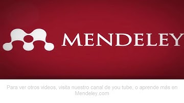 Getting Started with Mendeley (subtitulado al español)