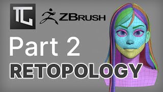 Making of cartoon girl 3d PART 2. Retopology   mouth bag