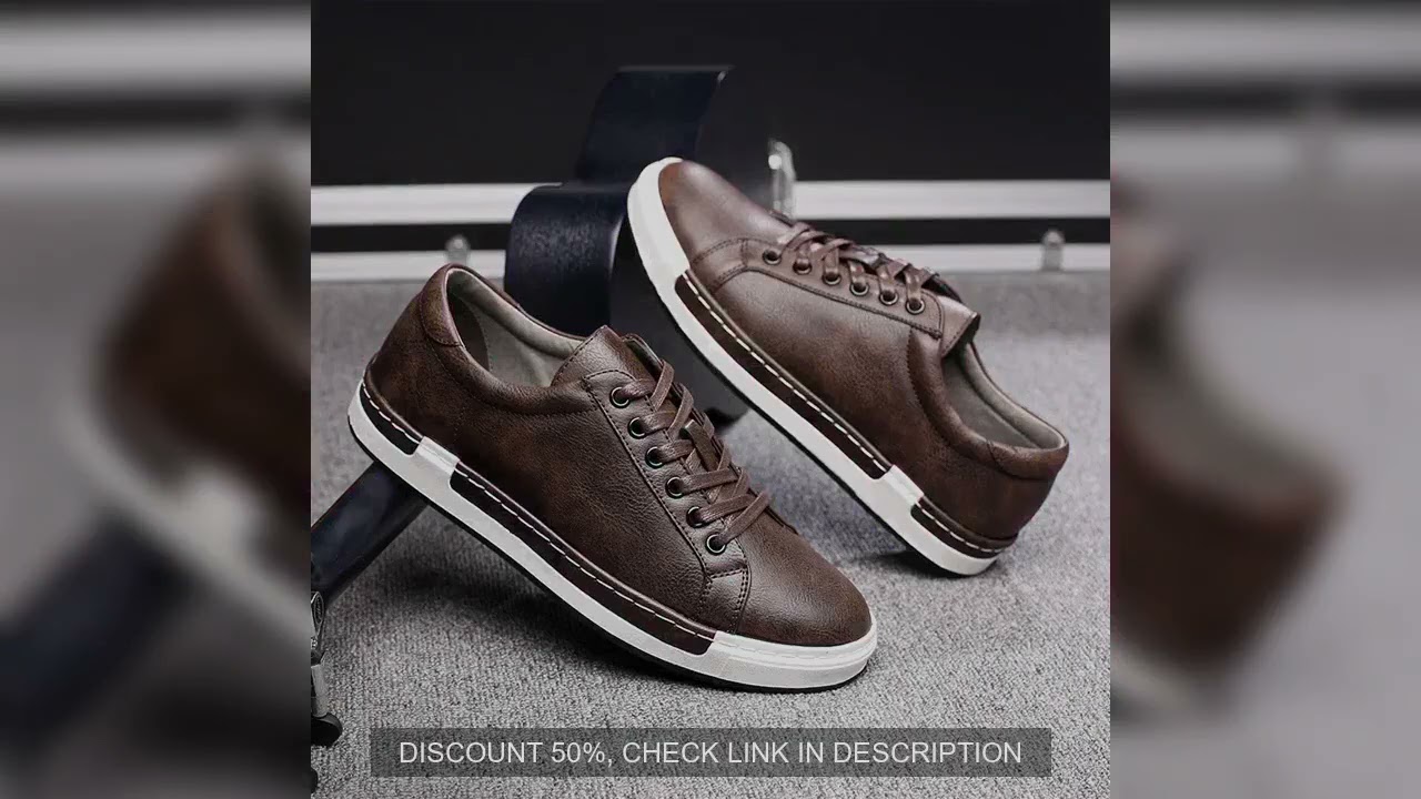 Fashion Sneakers Mens Casual Shoes Flat Soft Brand Male Footwear Classic Black Brown Plus Size 45