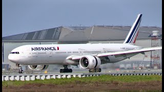 AIR FRANCE Flight 84 Boeing 777-300ER from Paris CDG arrives at SFO on a reverse operations day