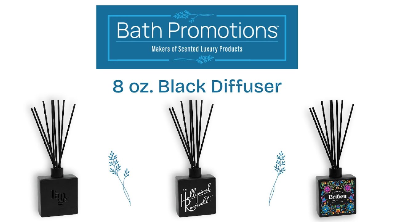 8 oz Black Reed Diffuser | Luxury Custom-Branded Scented Gifts by Bath ...