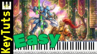 In The Halls of the Usurper [Shovel Knight] - Easy Mode [Piano Tutorial] (Synthesia)