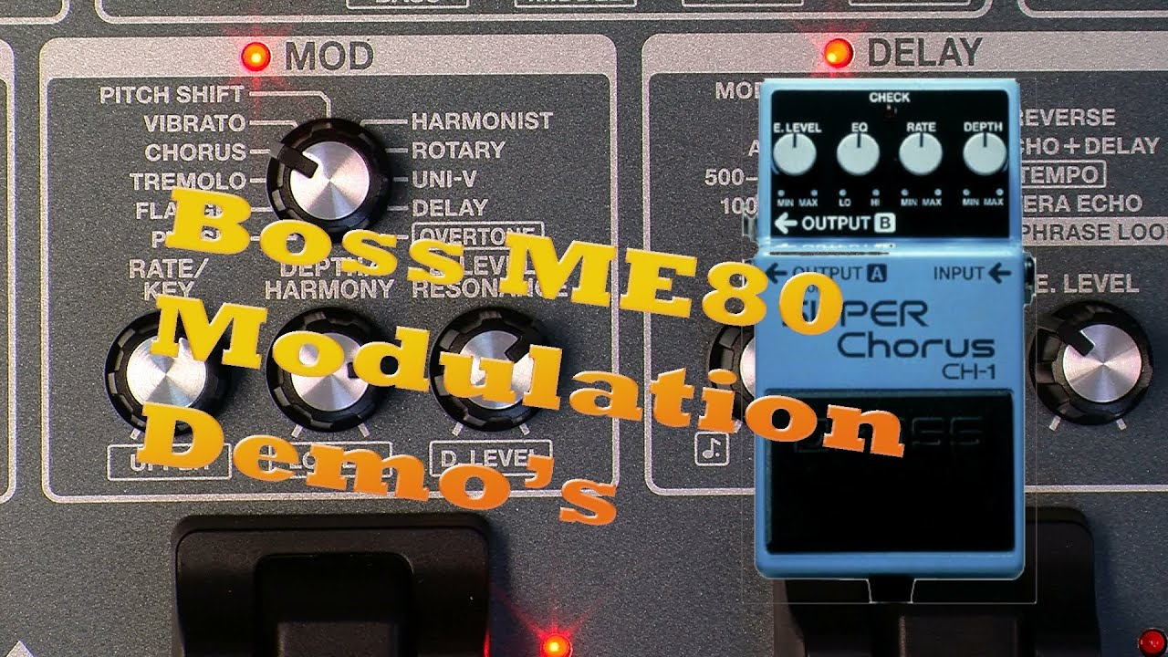 Boss ME80 Modulation Sound Demo YouTube