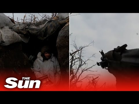 Ukrainian fighter defends trench from Russian forces in incredible POV video