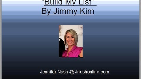 Build My List -  Build My list Review - Build My List  By Jimmy Kim Does it work?