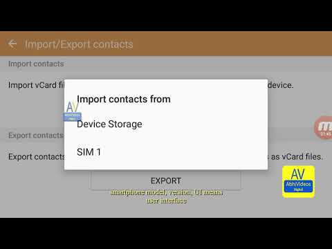 How to save backup and restore contacts on phone | English with Subtitle CC | Abhi Videos Digital