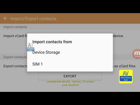 How to save backup and restore contacts on phone | English with Subtitle CC | Abhi Videos Digital