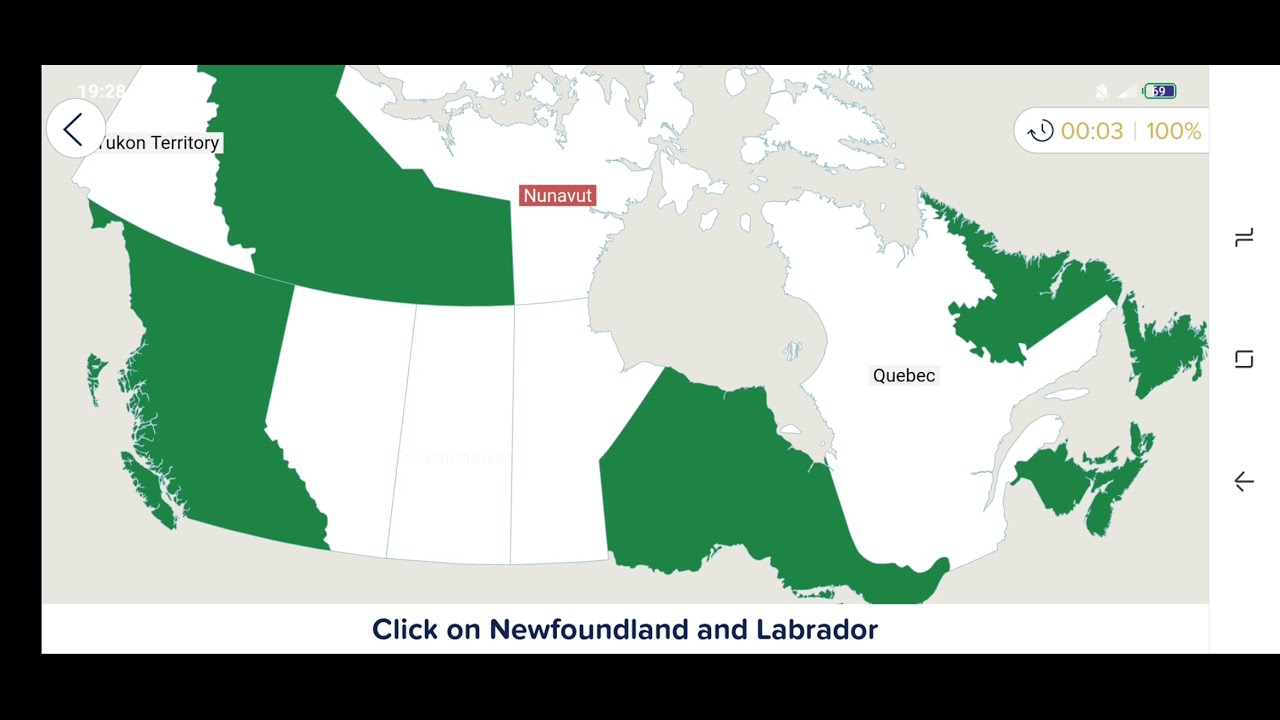 [WR] Canada: Provinces and Territories (0:06) Seterra Android App - YouTube