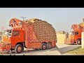 BEAUTIFUL HINOFM8J WHEAT LOADED TRUCKS,PAKISTAN