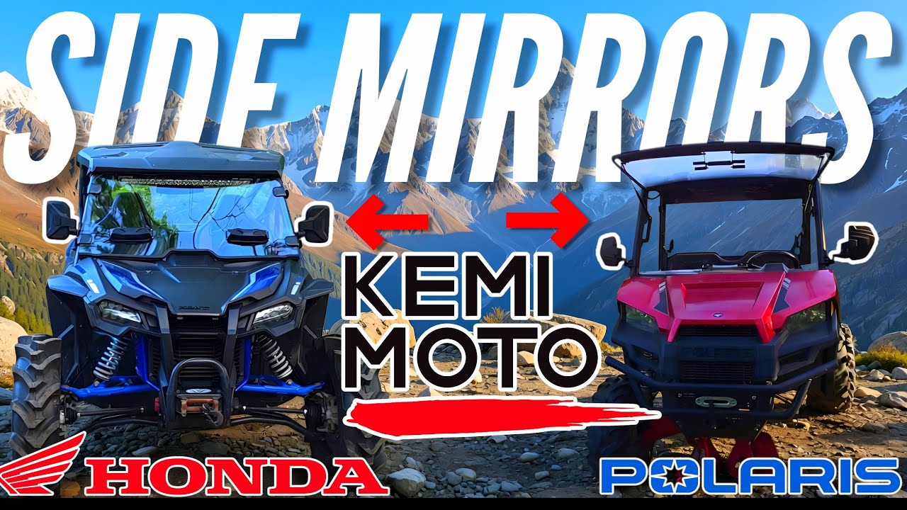 Polaris Ranger XP 1000 UTV Side Mirrors by Kemimoto - B0106-16278